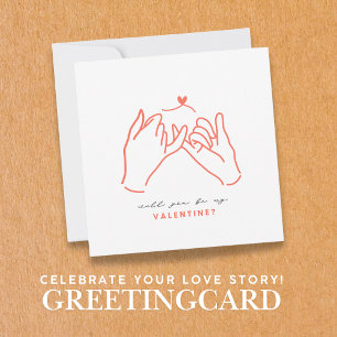 Convites Você Será O Meu Namorados Pinkie Promise Card?