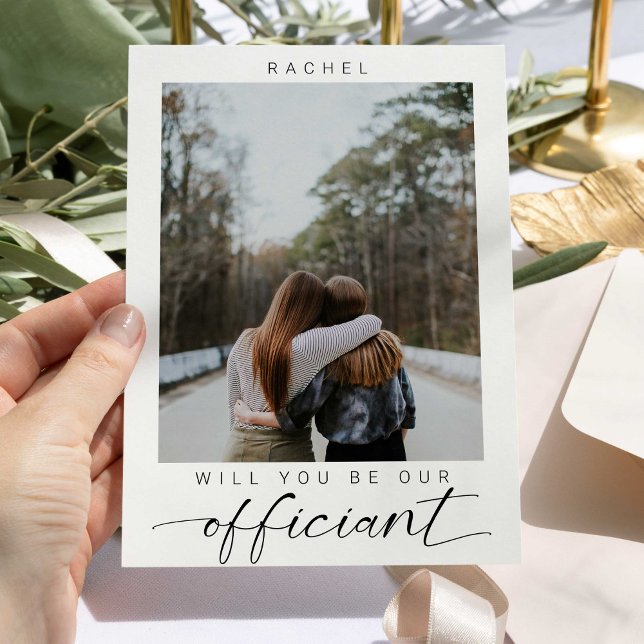 Convites Você será o nosso Mínimo Moderno de Foto Oficialme (Criador carregado)