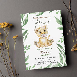 Convites Você vai me ouvir primeiro aniversario rugido