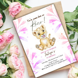 Convites Você vai me ouvir primeiro aniversario rugido