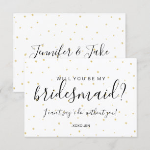 Convites Você Vai Ser A Minha Carta De Bridesmaid - Brancos
