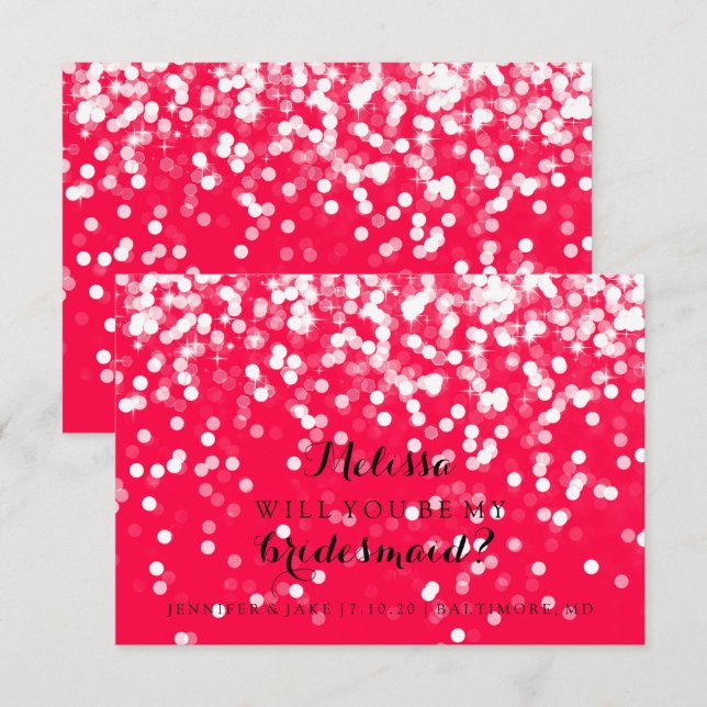 Convites Você Vai Ser A Minha Carta De Bridesmaid - Que Got (Frente/Verso)