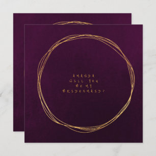 Convites Você Vai Ser A Minha Colega De Ponta Roxo Velvet?