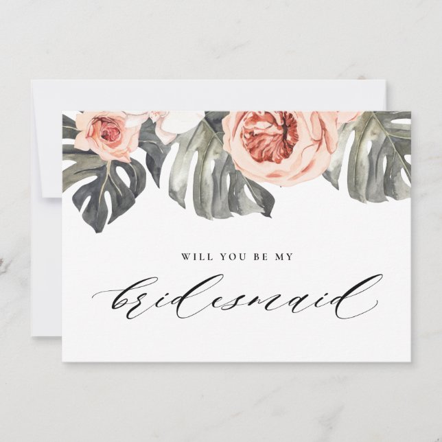 Convites Você Vai Ser A Minha Maideira De Brúpias E Trópico (Frente)