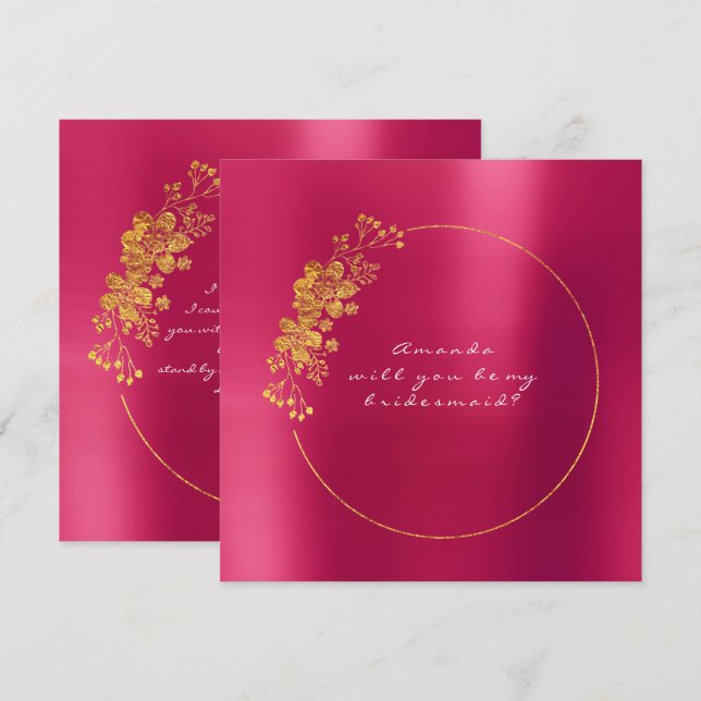 Convites Você Vai Ser A Minha Porta-Voz Dourada. (Frente/Verso)