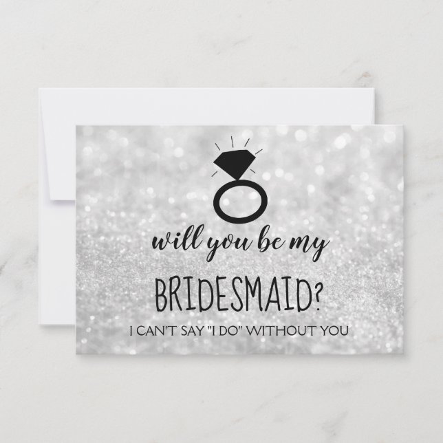 Convites Você Vai Ser Minha Carta De Bridesmaid - Sua Largu (Frente)