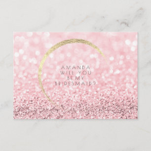 Convites Você Vai Ser Minha Rosa De Bridesmaid, Dourada Gl