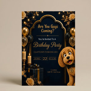 Convites Vocês Estão Vindo? Festa de Aniversário Engraçada
