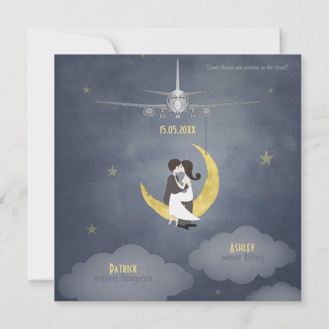 Convites Voe-me à lua 2 (Frente)