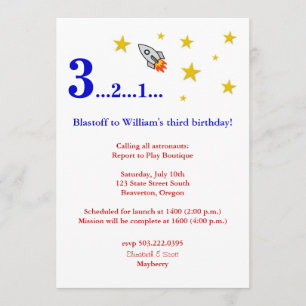 Convites Voe-me para a lua para o meu aniversário