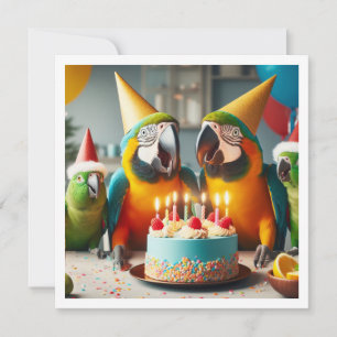 Convites Voe para cima! Aniversário do papagaio, aniversári