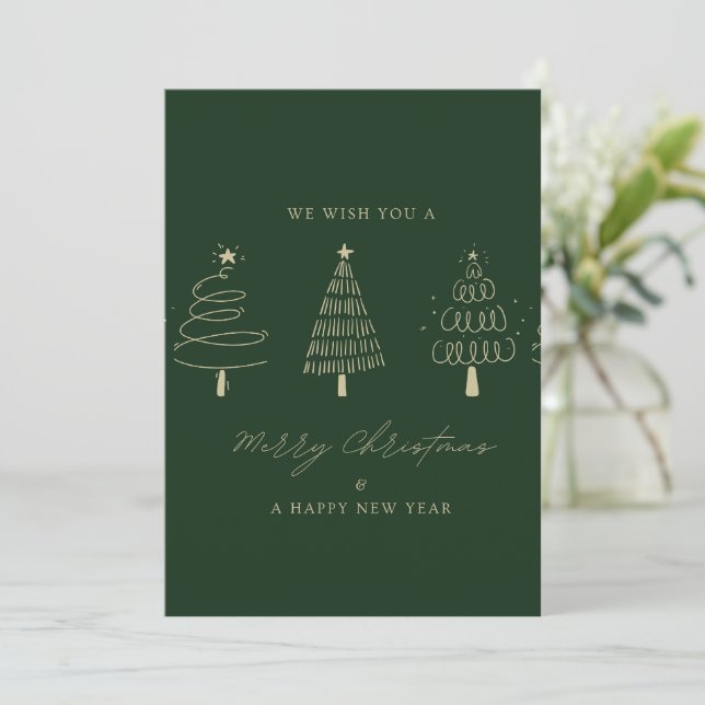 Convites 🎄 Voeux de Merry Christmas Greeting Card 🎄 (Em pé/Frente)