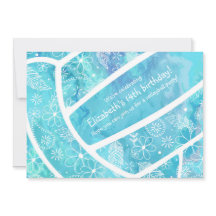 Vôlei de turquesa floral