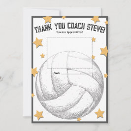 Convites Volleyball coach gift card holder thank you
