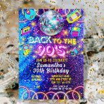 Convites Voltar aos anos 90 - Festa de brilho vívido e vívi<br><div class="desc">Traga seus hóspedes de volta para a era vibrante dos anos 90 com nossos Convites de festas de aniversários Neon Glow! Estes convites captam a essência dos anos 90 com suas cores neonatais ousadas e vívidas, reminiscentes dos símbolos e modas icônicos da época. As pintas fluorescentes, blues elétricos, amarelos de...</div>