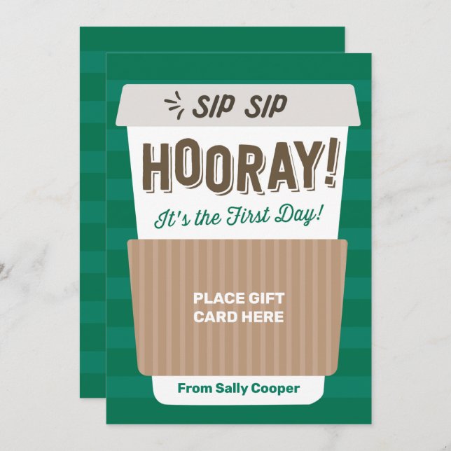 Convites Voltar para o professor titular de presente de caf (Frente/Verso)