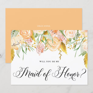 Convites Vontade Dourado das flores do pêssego você seja