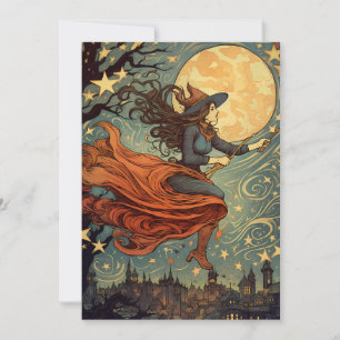 Convites Voo à meia-noite da bruxa