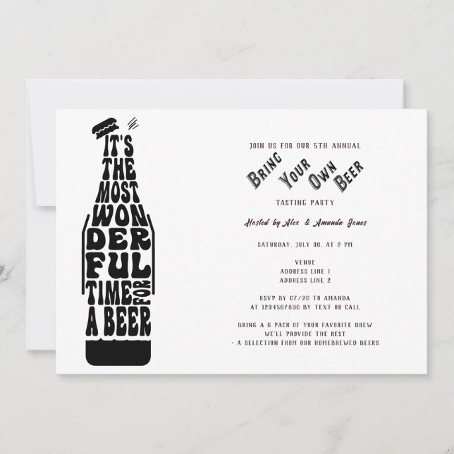 Convites Voos de degustação de cerveja Traga sua própria fe (Frente)