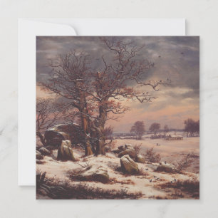 Convites Vordingborg no Inverno por J.C. Dahl Arte Fino