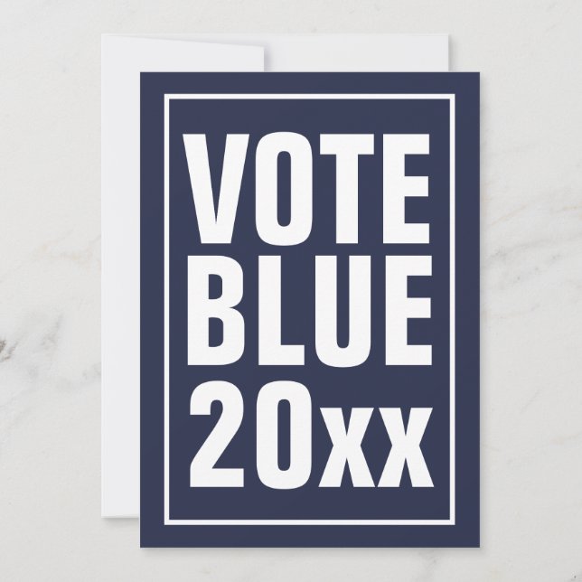 Convites Votação Blue 2024 Eleições nos EUA (Verso)