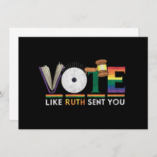 Convites Vote Como Ruth Enviou Você Gavel Feministas Lgbt O