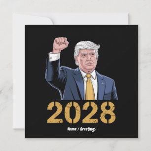 Convites Vote Donald Trump 2028 Pro Trump USA Flag