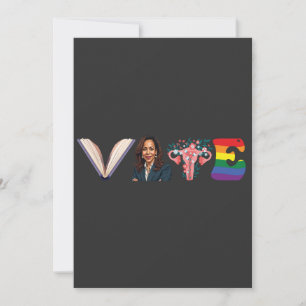 Convites VOTE Livros Uterus LGBT Kamala Harris Walz Eleição