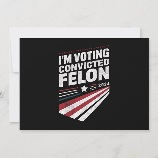 Convites Voto Contra Felon 2024 Trump (Frente)