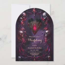 Convites Votos Além do Véu – Arte de Casamento Gótico
