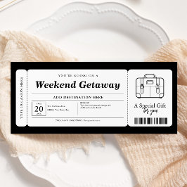 Convites Voucher de Bilhete de Oferta Surpresa no Fim de Se