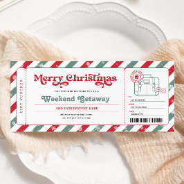 Convites Voucher de Bilhete de Presente de Natal para Fim d
