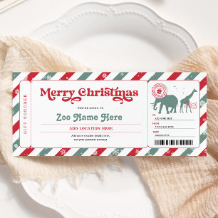 Convites Voucher de Bilhete de Presente de Natal para Viage