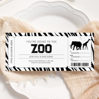 Voucher de Bilhete de Presente para Viagem ao Zool