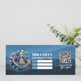 Convites Voucher de Certificado de Presente de Serviços de
