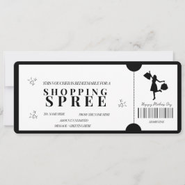 Convites Voucher de Compras Minimalista Ousado