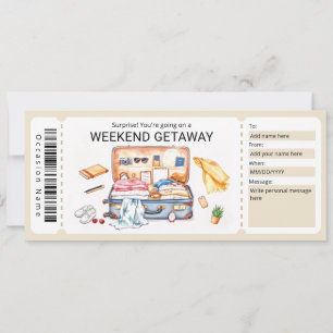 Convites Voucher de Férias de Fim de Semana