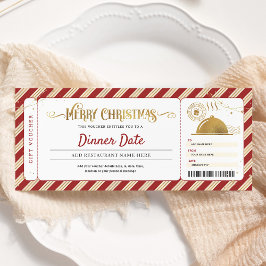 Convites Voucher de Jantar de Natal no Restaurante