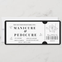 Voucher de Manicure e Pedicure Minimalista Ousada