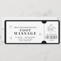 Voucher de Massagem nos Pés Minimalista Ousado