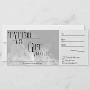 Convites Voucher de Presente de Tatuagem Personalizável