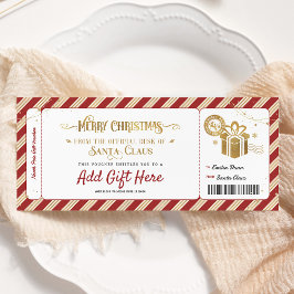 Convites Voucher de Presente do Polo Norte de Natal