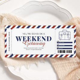Convites Voucher de Presente para Fim de Semana