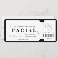 Voucher de Tratamento Facial Minimalista Ousado