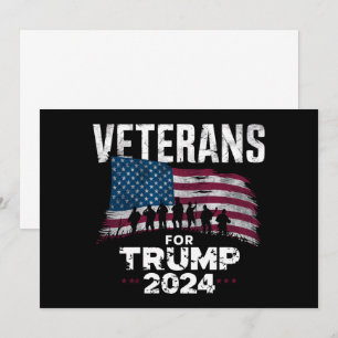 Convites Vovô pai Veteranos Para Trump 2024 American Flag