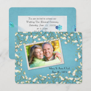 Convites Vow Renewal baby's border com foto