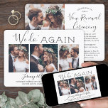 Convites Vow Renewal Sequel Wedding 4 Foto Que Fazemos Nova<br><div class="desc">Convide familiares e amigos para uma cerimônia de renovação de votos simplesmente elegante e uma recepção de aniversário com uma coleção de fotos de na moda 4 "Nós fazemos de novo". Toda a redação é simples de personalizar para qualquer ano de casamento. Inclui informações completamente personalizadas, como data de casamento,...</div>