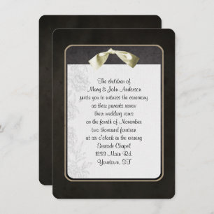 Convites Vow Renewer Black Frame