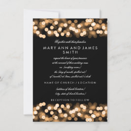 Convites Vow Renewing Dourado Glam Hollywood: Casamento Ele