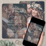 Convites Vow Renewing Photo and White Text Sequel Weding<br><div class="desc">Convide familiares e amigos para testemunhar que você diz "Eu faço" novamente com um convite elegante para a cerimônia de renovação de votos. Toda a formulação é simples de personalizar para qualquer tipo de celebração de casamentos, como um sequel casamento ou uma recepção de aniversário. Personalize com os detalhes de...</div>